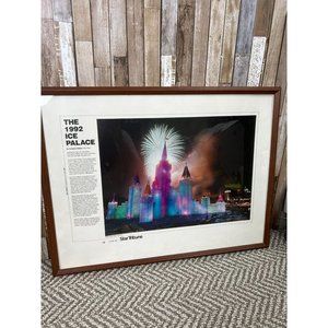 Vintage 1992 Ice Palace Framed Art